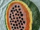 Papaya Geometric Absorbent Bathroom Mat – Soft, Fast-Drying Bath Mat with Bold Modern Design