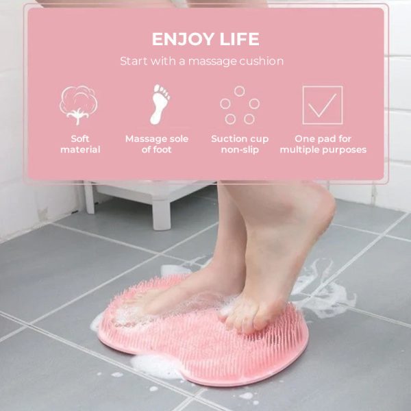 Shower Foot & Back Scrubber - Anti-Skid Silicone Massage Pad for Deep Clean and Relaxation - Image 5
