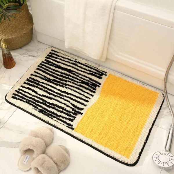 Nordic Style Abstract Hand-Crafted Bath Mat - Image 3
