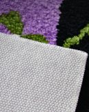 Purple Abstract Design Hand-Crafted Rug – Luxurious Anti-Slip Bath Mat