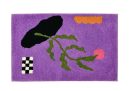 Purple Abstract Design Hand-Crafted Rug – Luxurious Anti-Slip Bath Mat