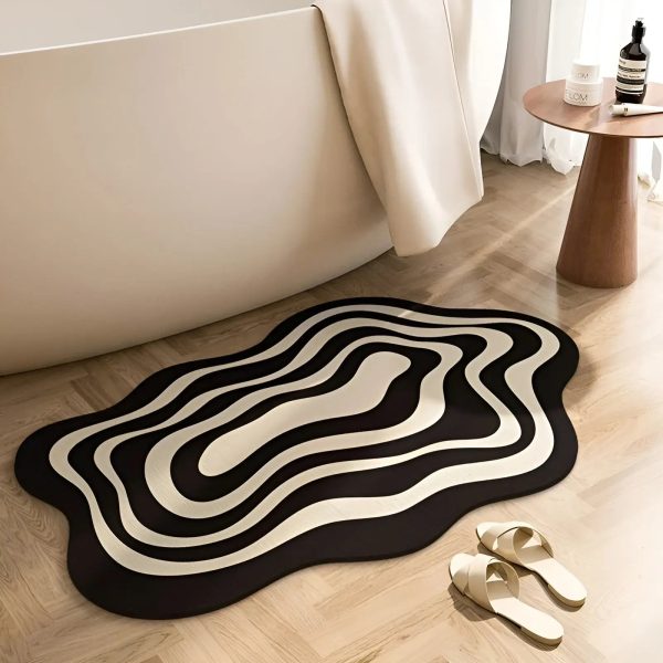 AquaSafe Bath Mat - Non-Slip, Super Absorbent, Quick-Drying Rubber Mat
