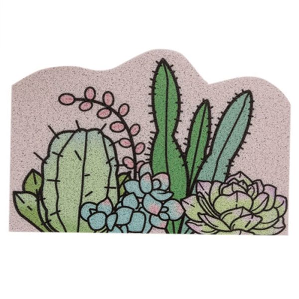 Cactus Mat - Trendy PVC Desert Plant Doormat, Machine Washable for Indoor and Outdoor Use - Image 4