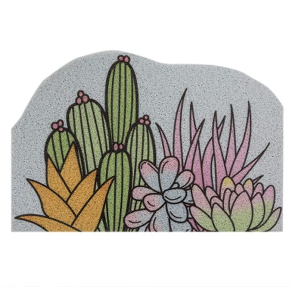 Cactus Mat - Trendy PVC Desert Plant Doormat, Machine Washable for Indoor and Outdoor Use - Image 5
