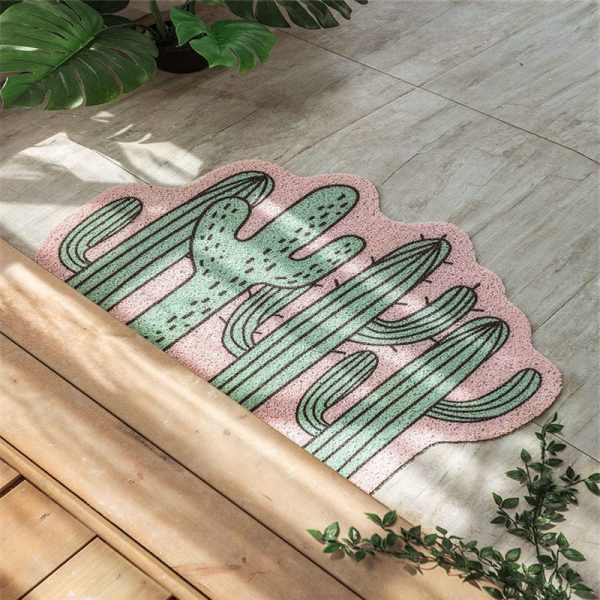Cactus Mat - Trendy PVC Desert Plant Doormat, Machine Washable for Indoor and Outdoor Use - Image 2